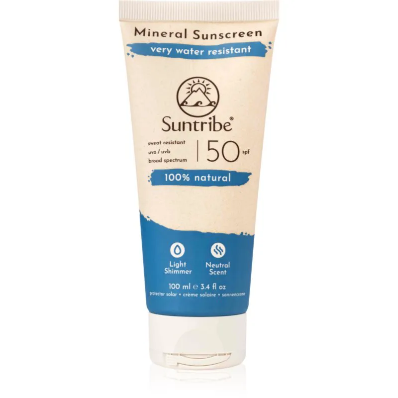 Suntribe Mineral Sunscreen μεταλλική προστατευτική κρέμα γιαι πρόσωπο και σώμα SPF 50 100 ml