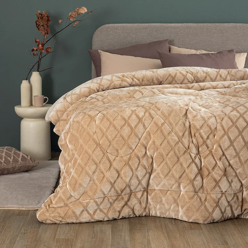 Κουβερτοπάπλωμα King Size 240X260 Palamaiki Nadine/5 Sand (240x260)