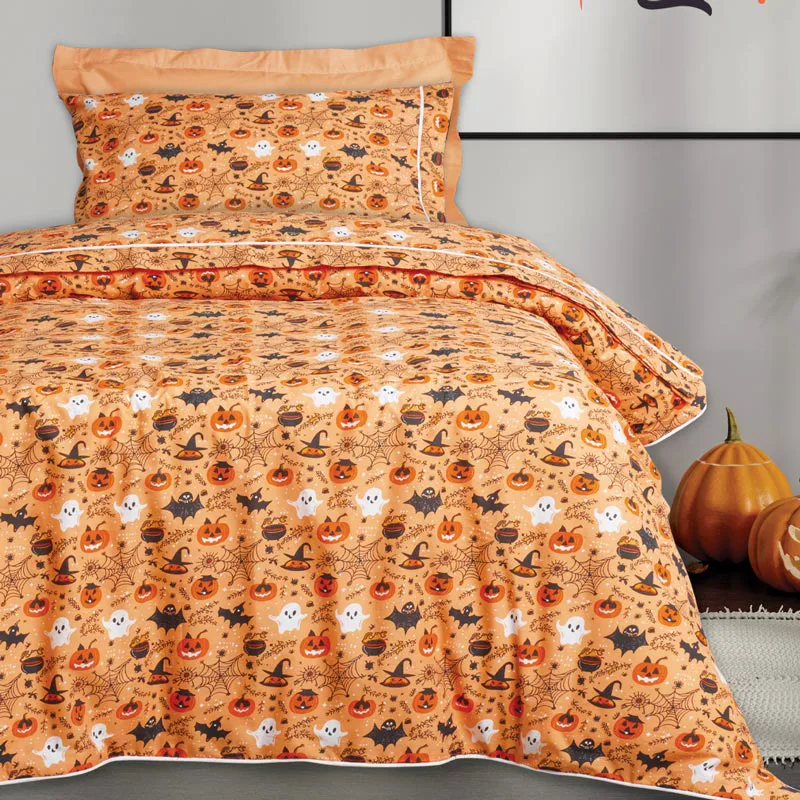 Παπλωματοθήκη Μονή Σετ 160x240 Das Home Halloween 4969 Πορτοκαλί