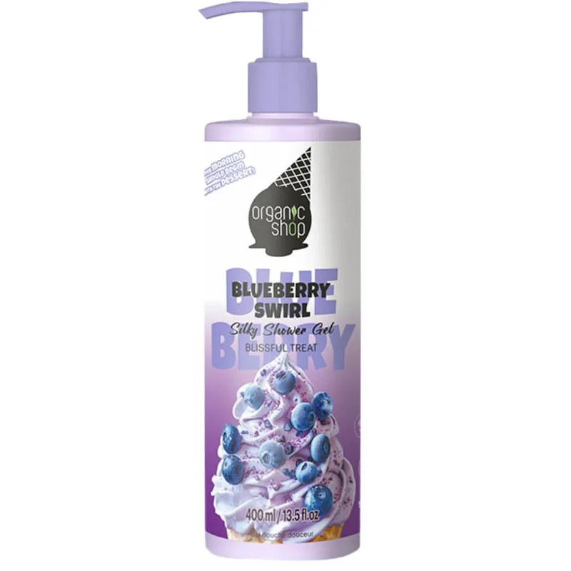 Organic Shop Ice Cream Blueberry Swirl Shower Gel Ενυδατικό Αφρόλουτρο για Απαλή Επιδερμίδα με Εκχύλισμα Μύρτιλου 400ml