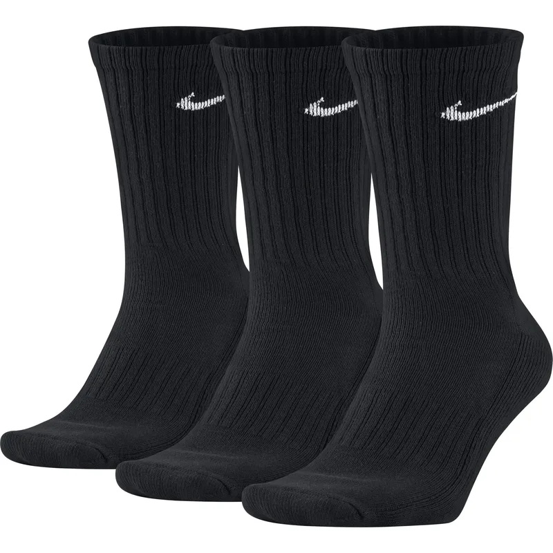 UNISEX CUSHION CREW TRAINING SOCK (3 PAIR) ΜΑΥΡΟ