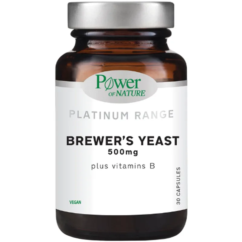 Power Health Platinum Range Brewer's Yeast 500mg Συμπλήρωμα Διατροφής με Μαγιά Μπύρας σε Συνδυασμό με Βιταμίνες του Συμπλέγματος Β για τη Φυσιολογική Λειτουργία του Νευρικού Συστήματος & την Παραγωγή Ενέργειας 30tabs