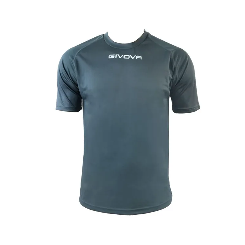 Givova One Αθλητικό Ανδρικό T-shirt Γκρι με Λογότυπο MAC01-0023
