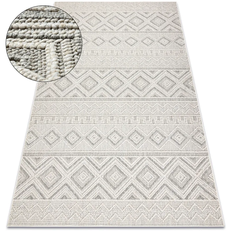 Χαλιά Rugsx Μοκέτα JERSEY 19234 γκρι - ρόμβουϠ200x290 cm