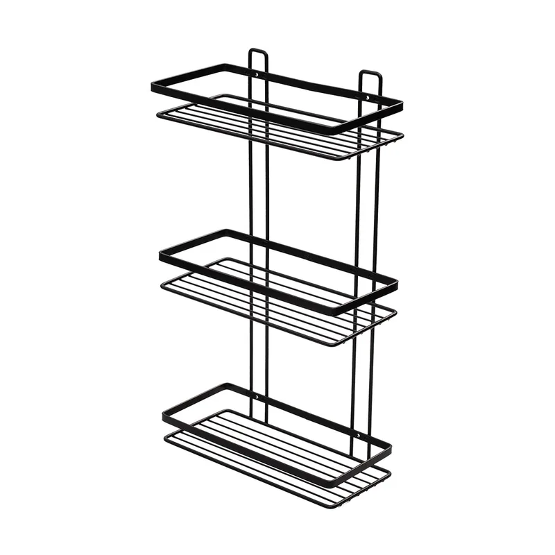 Ραφιέρα Μπάνιου Τριπλή (25.1x12.5x46) Estia Elegant Black 02-8710