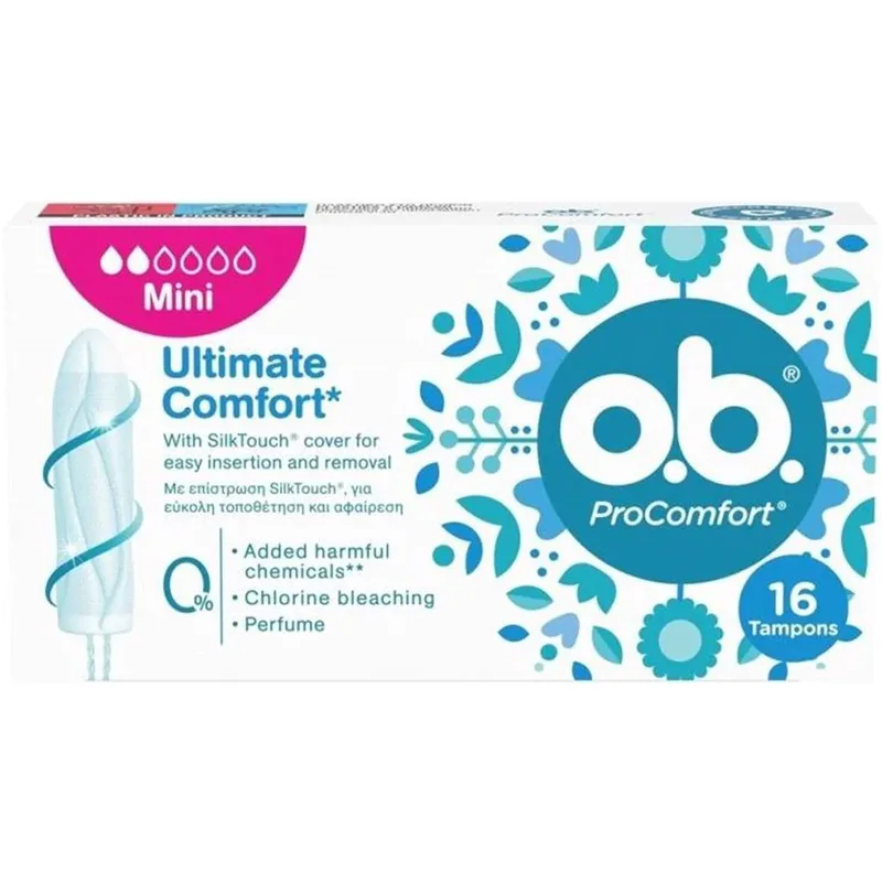 O.b. ProComfort Mini Ταμπόν για Ημέρες με Πολύ Μικρή Ροή 16 Τεμάχια