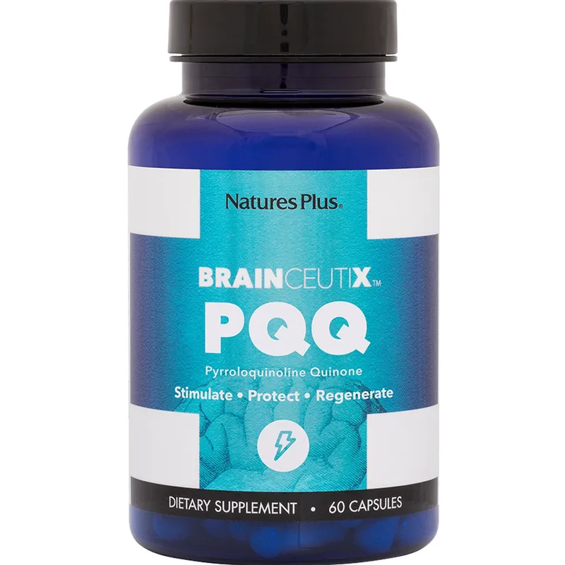 Natures Plus Brainceutix PQQ Συμπλήρωμα Διατροφής Ενζύμου PQQ που Συμβάλλει στην Προστασία & Αναγέννηση Εγκεφαλικών Κυττάρων, Υποστήριξη της Μνήμης & Τόνωση του Οργανισμού 60caps