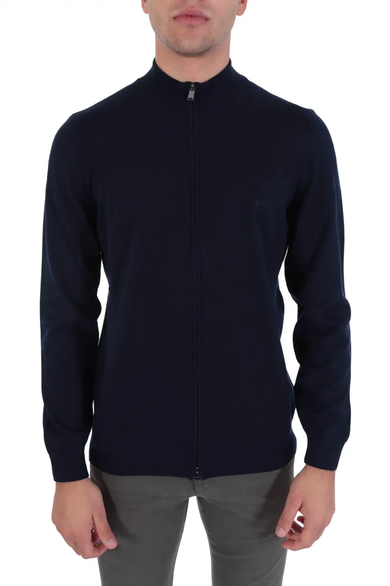 BOSS ΠΛΕΚΤΟ FULL ZIP BALONSO-L ΜΠΛΕ