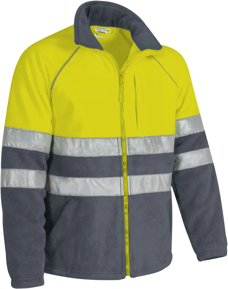 Μπουφάν Hi-Vis Fleece ANETO Valento CQVAANEAG Fluo Yellow-Cement Grey