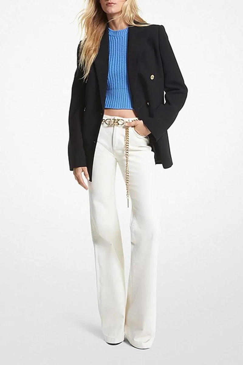 MICHAEL KORS ΠΑΝΤΕΛΟΝΙ JEANS 5ΤΣΕΠΟ ΑΠΟΣΠΩΜΕΝΗ ΑΛΥΣΙΔΑ ΧΡΥΣΟ LOGO ΕΚΡΟΥ