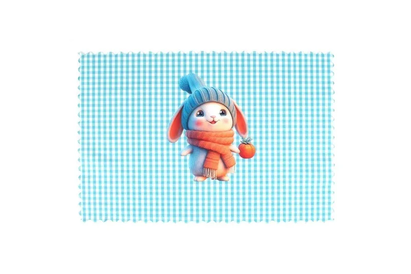 Σουπλά Φαγητού Dimcol Winter Bunny 39 35X50 Σιελ