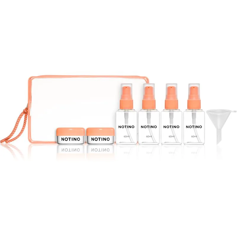 Notino Travel Collection Travel Bottle Set επαναχρησιμοποιούμενα δοχεία ταξιδίου Peach