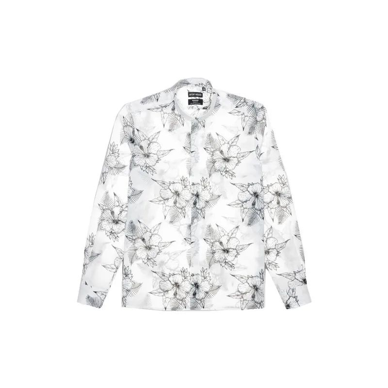 Πουκάμισο με μακριά μανίκια Antony Morato MADRID MAO COLLAR STRAIGHT FIT SHIRT MEN
