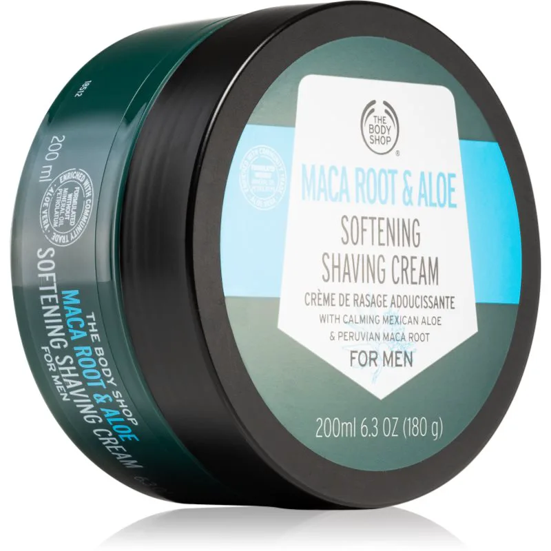 The Body Shop Maca Root & Aloe Shaving Cream κρέμα ξυρίσματος για άντρες 200 ml