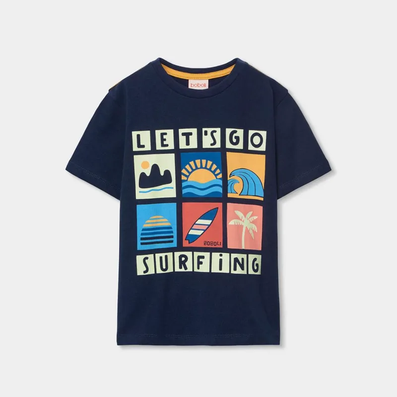 Μπλούζα μακό αγόρι Boboli-503086-2440-Navy