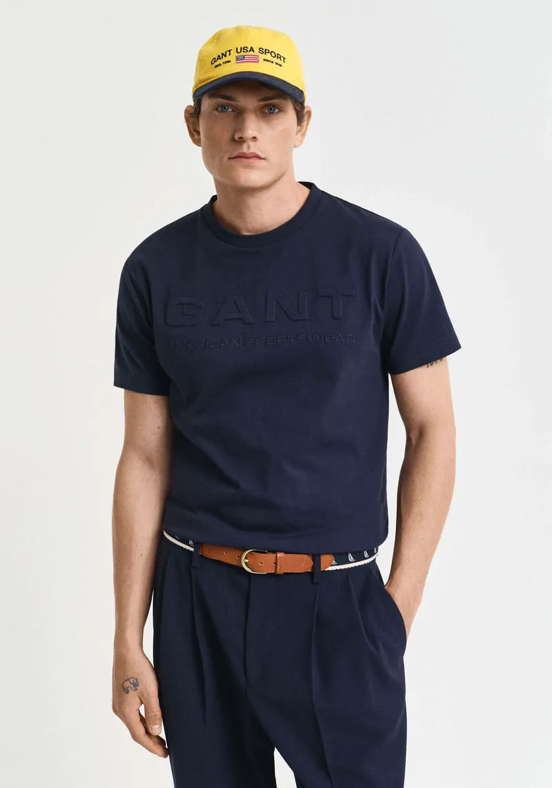 GANT T Shirt της σειράς Embossed - 2003339 433 Evening Blue
