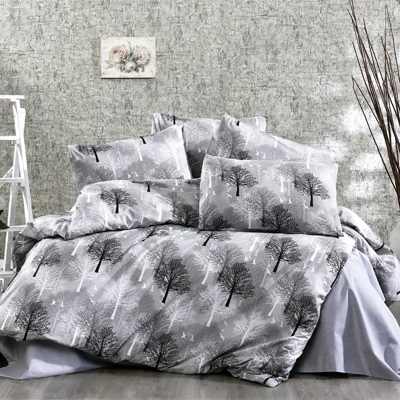 Παπλωματοθήκη Υπέρδιπλη (220x240) Dimcol Forest 312 Grey