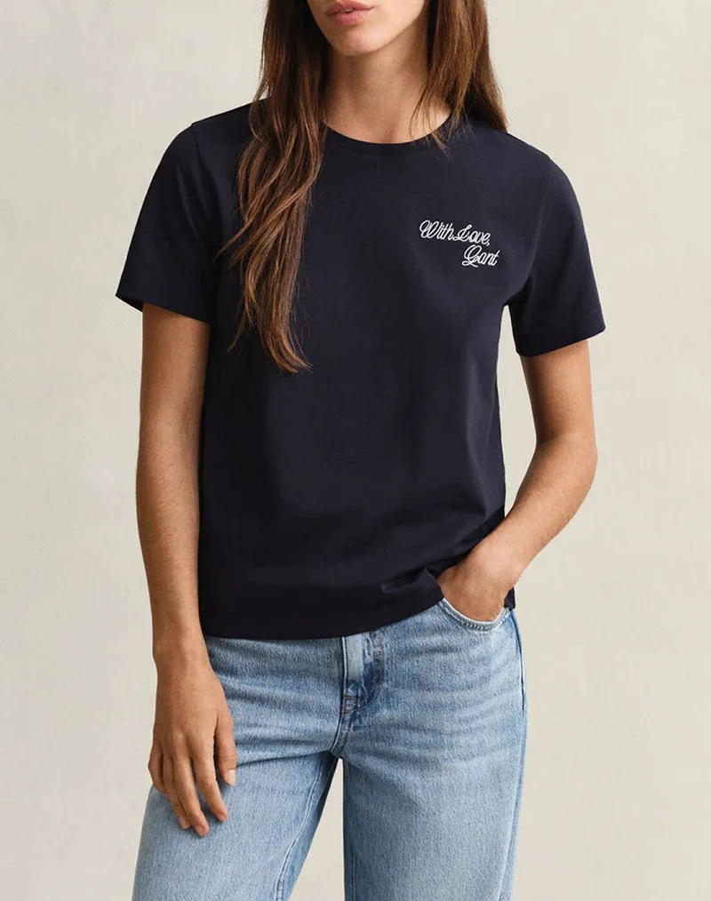 GANT ΜΠΛΟΥΖΑ ΚΜ GRAPHIC PRINT SS T-SHIRT 3GW4201440-433 DarkBlue