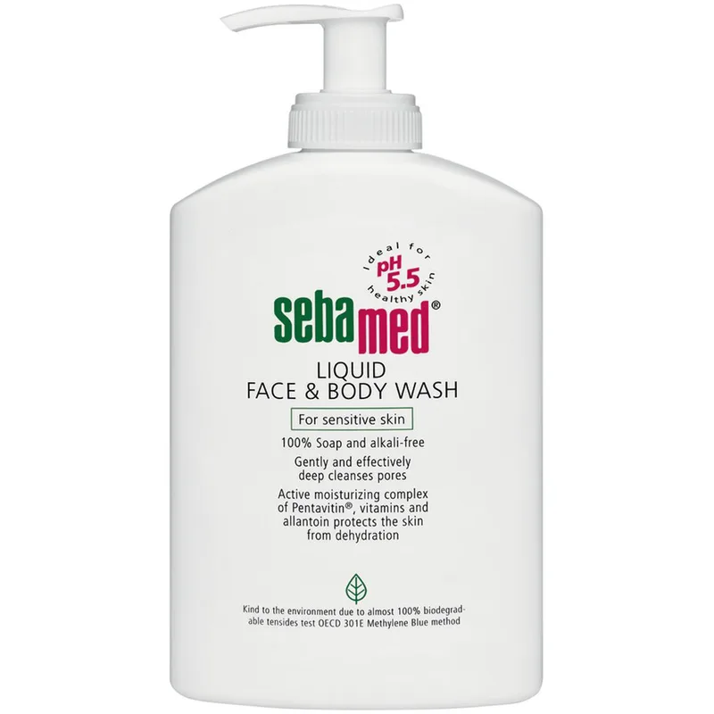Sebamed Liquid Face & Body Wash Ήπιος Καθαρισμός Προσώπου & Σώματος Χωρίς Σαπούνι για Ευαίσθητες Επιδερμίδες 300ml