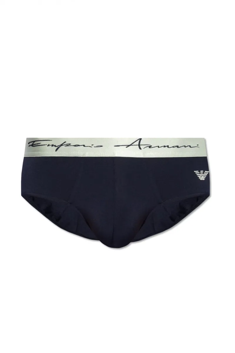 EMPORIO ARMANI ΕΣΩΡΟΥΧΑ BRIEF COTTON STRETCH ΜΠΛΕ-ΜΕΝΤΑ