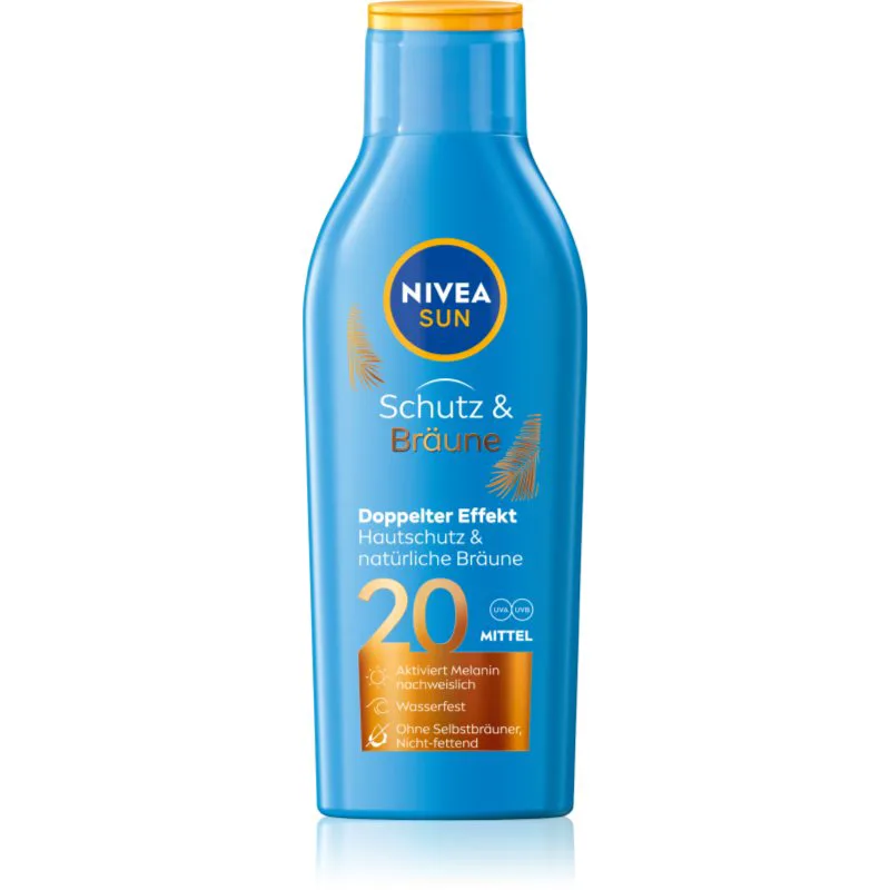 NIVEA SUN Protect & Bronze εντατικό αντηλιακό γαλάκτωμα SPF 20 200 ml
