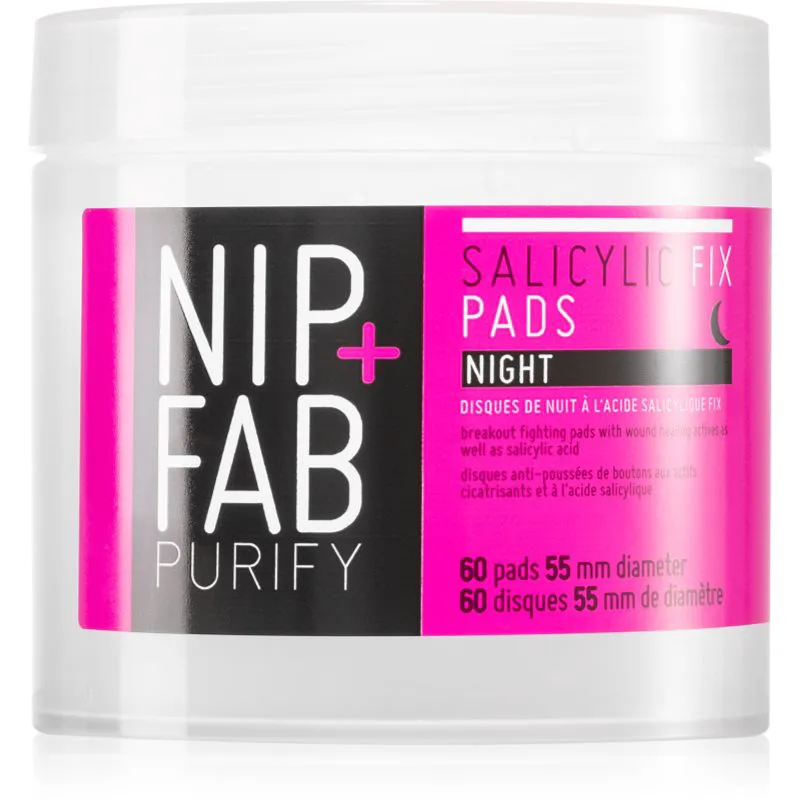 NIP+FAB Salicylic Fix επιθέματα καθαρισμού νύχτας 60 τμχ