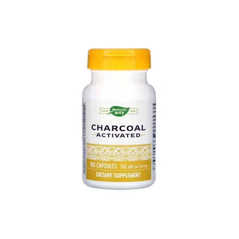 Nature's Way Activated Charcoal 560mg (100 caps) – Ενεργός Άνθρακας