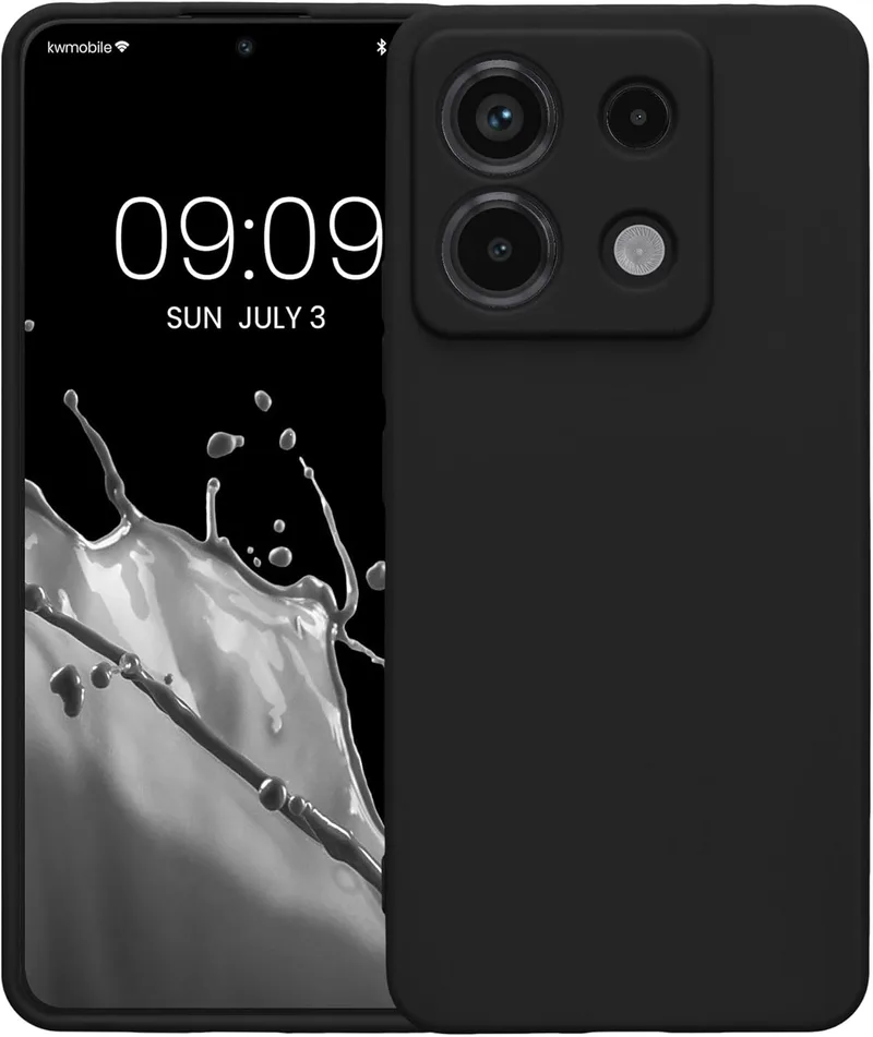 Θήκη Σιλικόνης με Πλαίσιο Κάμερας - Xiaomi Redmi Note 13 Pro 5G / Poco X6 - KWmobile TPU Case with Camera Lens Protector - Black Matte (KWM000020LD001C)