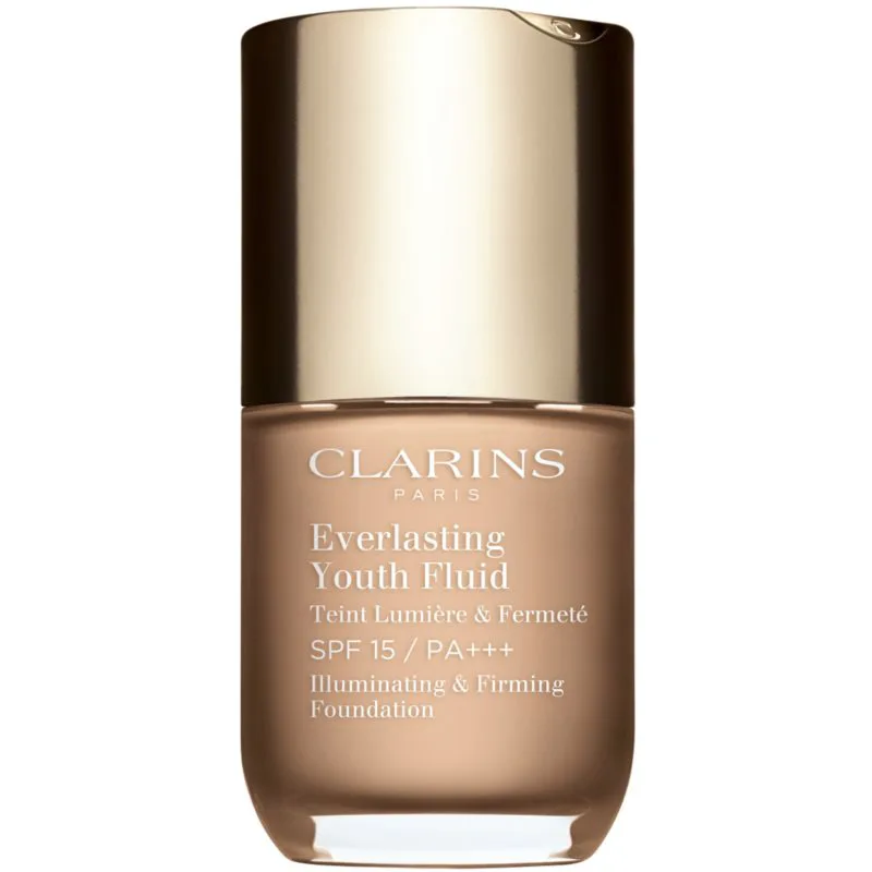 Clarins Everlasting Youth Fluid Foundation λαμπρυντικό μεικ απ SPF 15 απόχρωση 108 Sand 30 ml