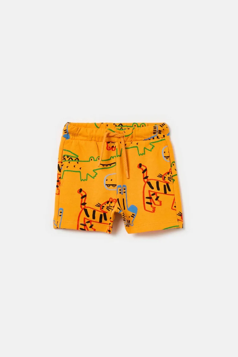 OVS βρεφικό σορτς με all-over savannah animal print - 002045140 Πορτοκαλί
