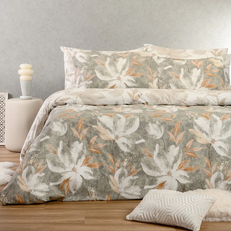 Παπλωματοθήκη Μονή 165x245 Melinen Casual Giulia Grey