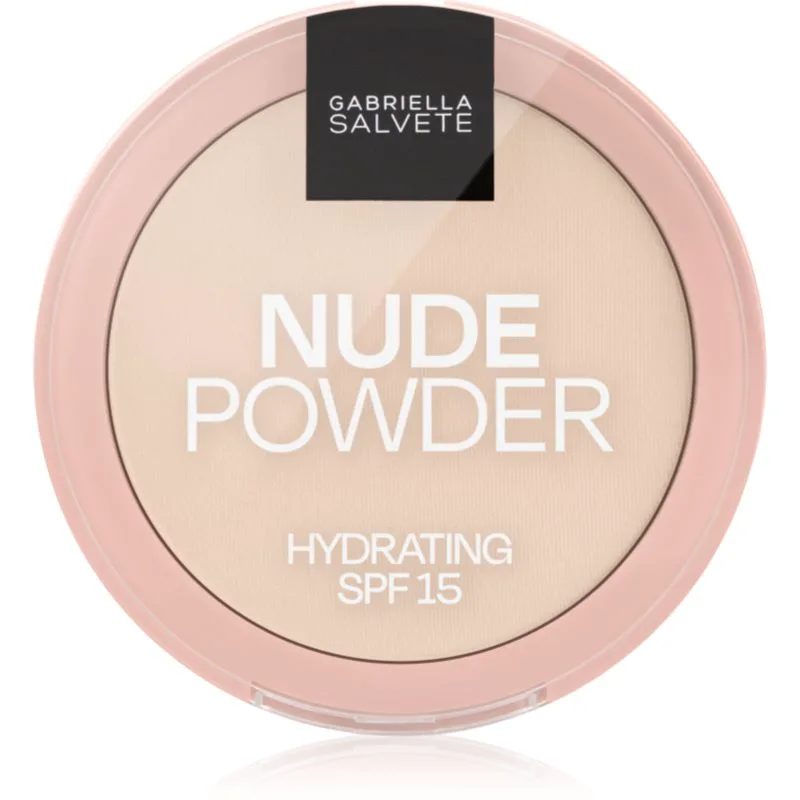 Gabriella Salvete Fixing Powder Hydrating απαλή συμπαγής πούδρα SPF 15 απόχρωση 01 Pure Nude 8 γρ