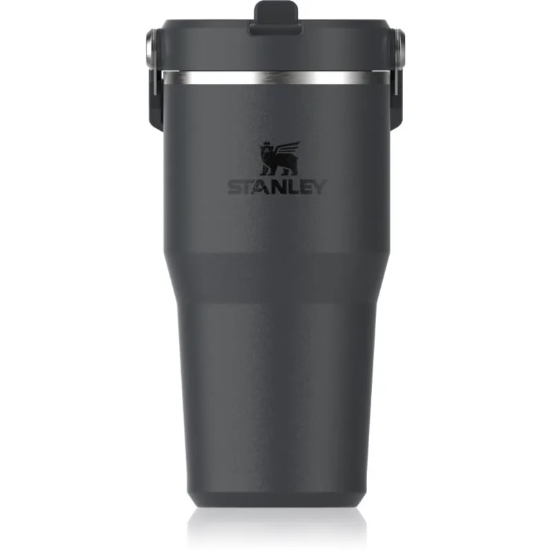 Stanley IceFlow™ Flip Straw Tumbler μπουκάλι νερού από ανοξείδωτο ατσάλι Black 2.0 600 ml