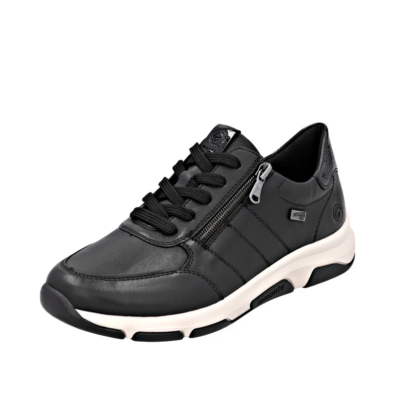 Remonte D1S06-00 Ανατομικό Δερμάτινο Sneaker Μαύρο