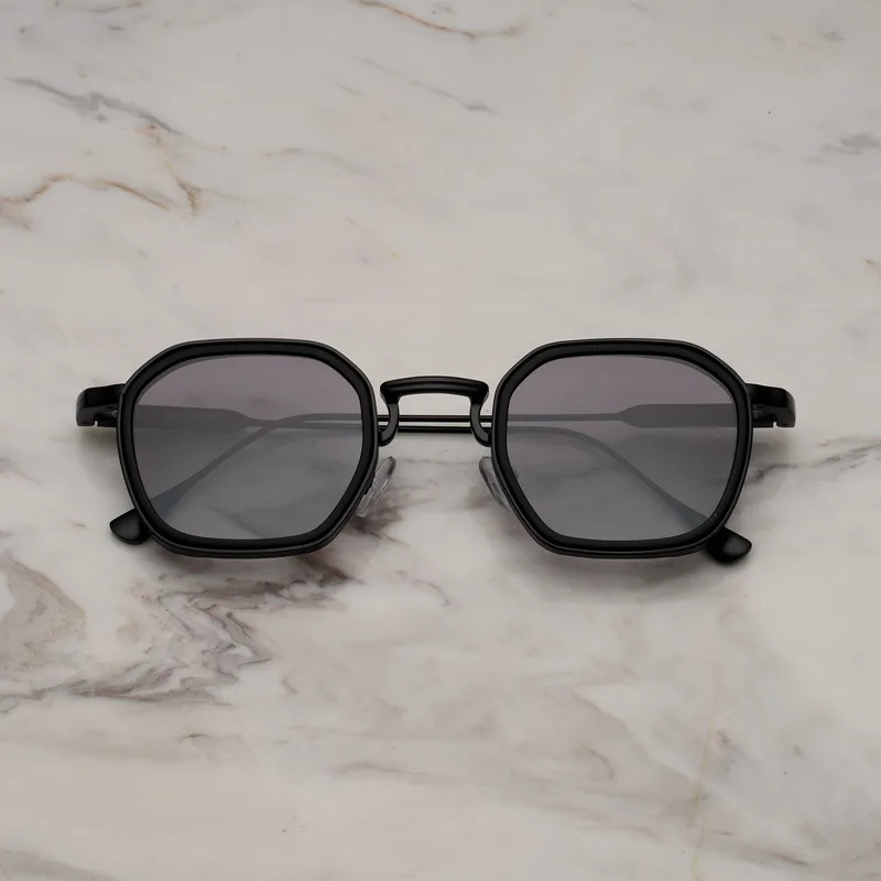 REX A9EP1M - REX - MATT BLACK & MATT BLACK - GRADIENT GRAY Sunglasses | Matt Black & Matt Black | Gradient Gray Shades | Explicit Poets Sunglasses