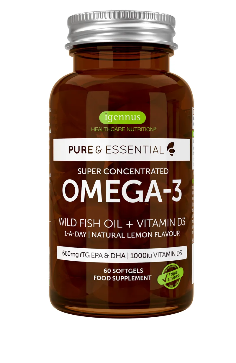 Λιπαρά Ωμέγα 3 Ιχθυέλαιο & Βιταμίνη D3 1000iu EPA&DHA 60softgel Igennus