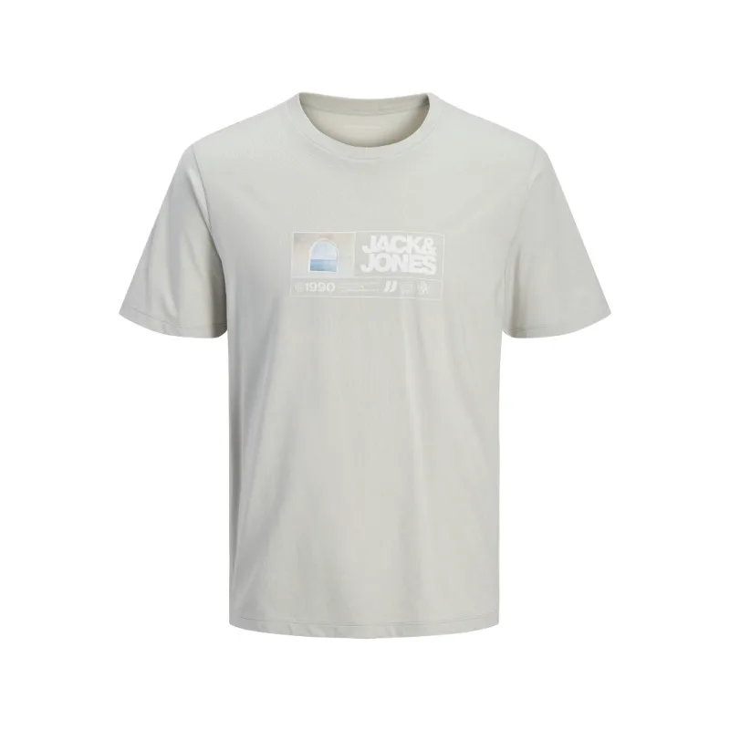 Jack & Jones "Marina Photo Print" T-shirt σε Plus fit γραμμή,με μεταξοτυπία - Vapor Blue