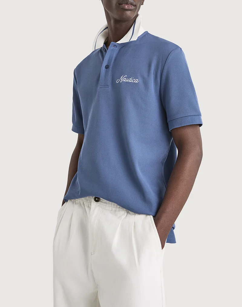 NAUTICA ΜΠΛΟΥΖΑ ΠΟΛΟ ΚΜ Galeon Polo Shirt 3NCN1V03983-456 Blue