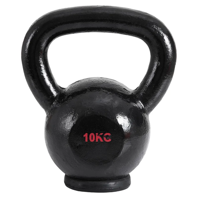 Kettlebell Cast Iron Rubber Base 10kg Μαύρο