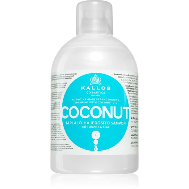 Kallos KJMN Professional Coconut σαμπουάν για ταλαιπωρημένα μαλλιά 1000 ml