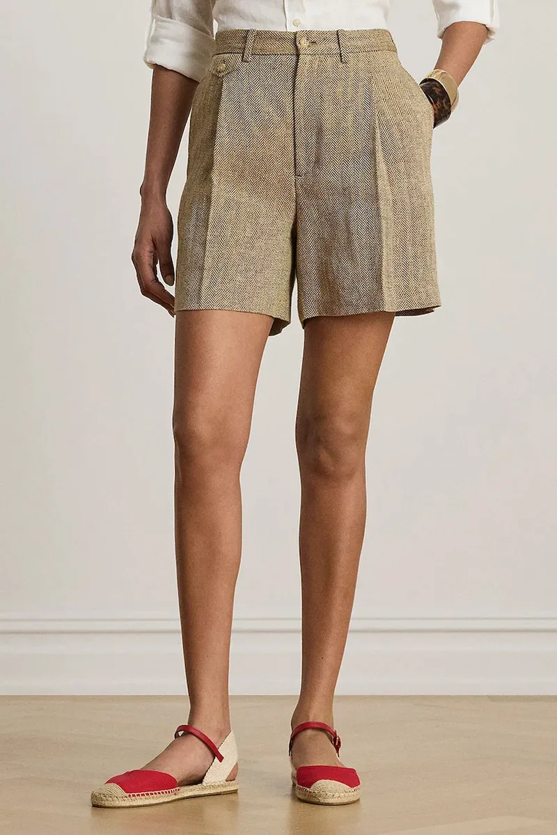 Lauren Ralph Lauren σορτς κομψό γυναικεία λινά