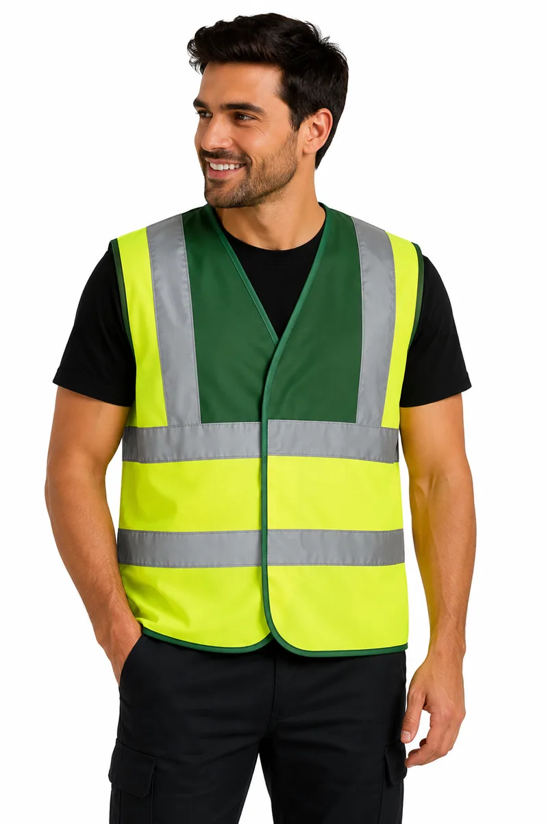 Γιλέκο με ανακλαστικές ταινίες Yoko HVW100 Fluo Yellow/Paramedic Green