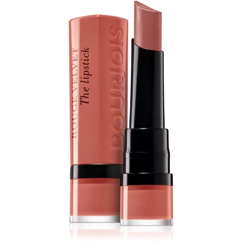 Bourjois Rouge Velvet The Lipstick ματ κραγιόν απόχρωση 15 Peach Tatin 2,4 γρ