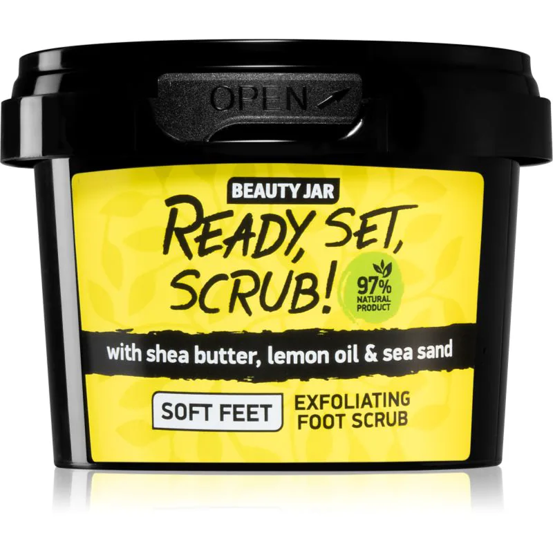 Beauty Jar Ready, Set, Scrub! Απολεπιστικό ζάχαρης για τα πέλματα 135 γρ