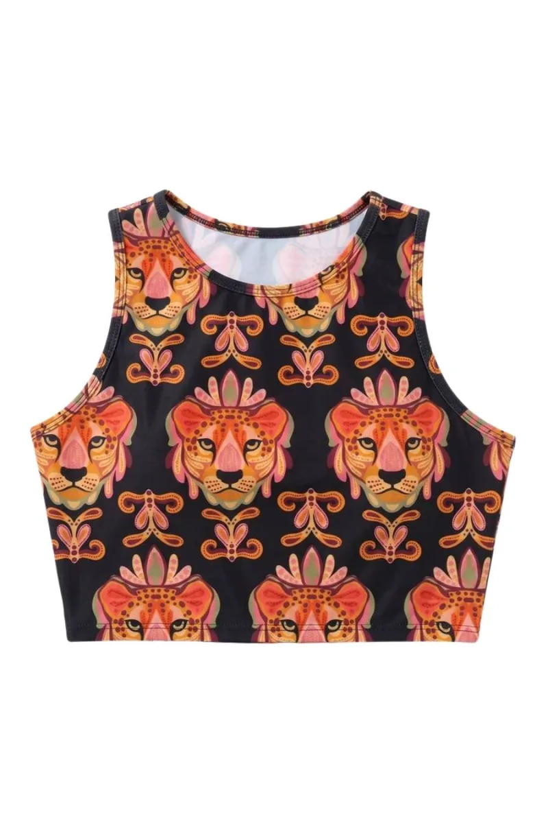 ILLUSION RT Αθλητικά Μπουστάκια CROP TANK TOP - BLACK-CROP TANK TOP-BLACK