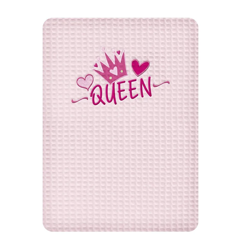 Κουβέρτα Πικέ Κούνιας Adam Home Queen Ροζ 110x140