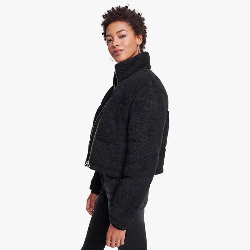 Μπουφάν Urban Classics Ladies Boxy Sherpa Puffer Jacket Black XL