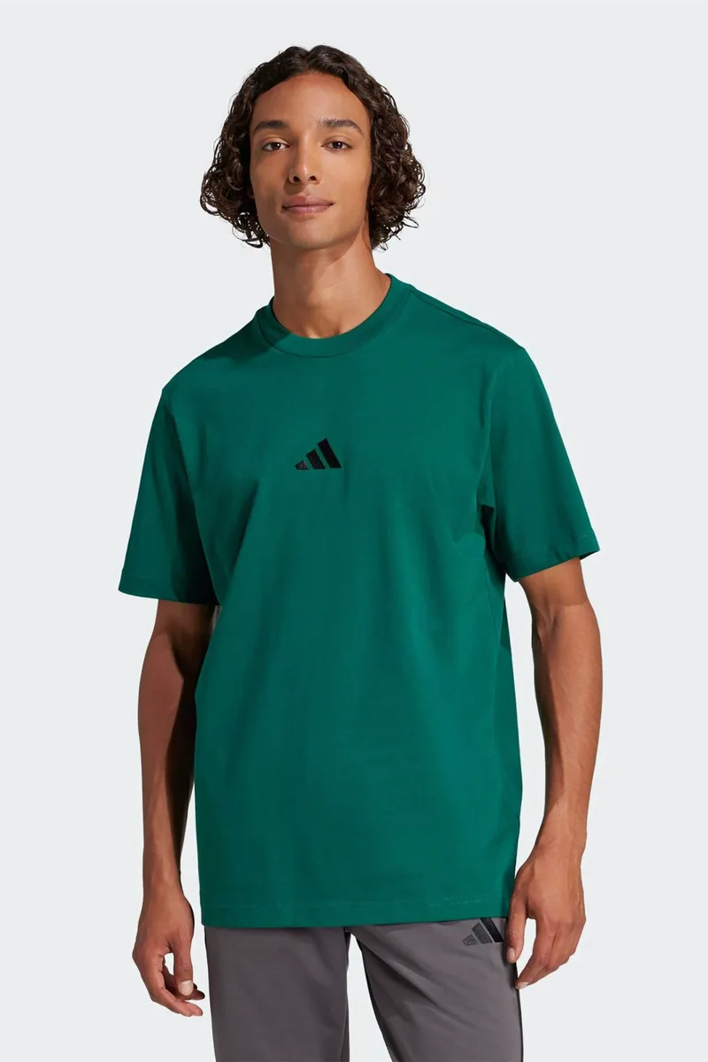 Adidas ανδρικό T-shirt Regular Fit "Essentials Small Logo" - JF1096 Πράσινο
