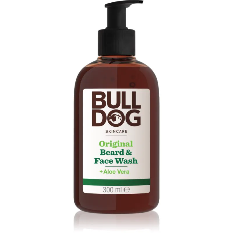 Bulldog Original Beard & Face Wash τζελ καθαρισμού για άντρες 2 σε 1 300 ml