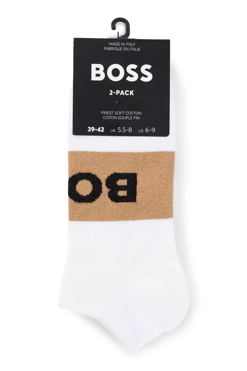 BOSS ΚΑΛΤΣΕΣ 2P AS LOGO COL CC ΛΕΥΚΟ-ΓΚΡΙ